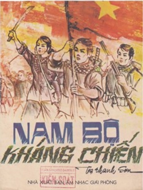 Bìa bài Nam Bộ kháng chiến in sau ngày giải phóng miền Nam. Ảnh: Sưu tầm