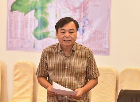  Từ điểm cầu Ban Chỉ đạo tiền phương, Thứ trưởng Bộ NN&PTNT Nguyễn Hoàng Hiệp trình bày báo cáo tổng hợp công tác ứng phó, khắc phục hậu quả bão số 4 - Ảnh: VGP/Đức Tuân