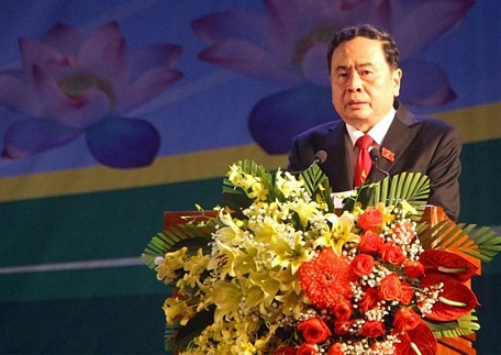 Ủy viên Bộ Chính trị, Phó Chủ tịch Thường trực Quốc hội Trần Thanh Mẫn phát biểu tại lễ khai mạc.