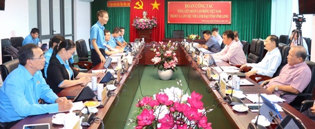 Đoàn công tác Tổng LĐLĐ Việt Nam làm việc với lãnh đạo tỉnh Vĩnh Long