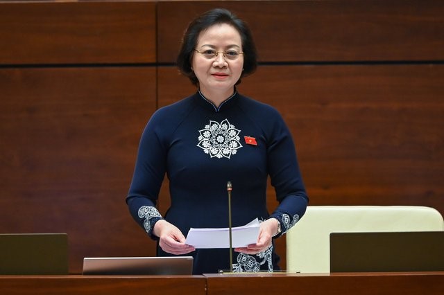 Bộ trưởng Phạm Thị Thanh Trà phát biểu tại phiên thảo luận - Ảnh: VGP/LS