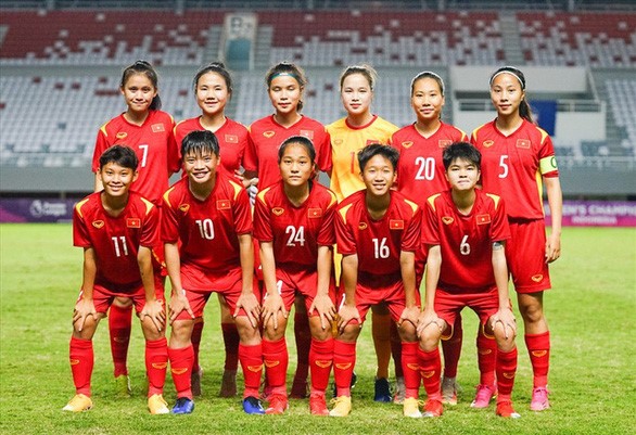 Đội tuyển U20 nữ Việt Nam sẽ đối đầu U20 nữ Indonesia tại vòng loại thứ nhất U20 châu Á 2024 trên sân Việt Trì, Phú Thọ - Ảnh: VFF