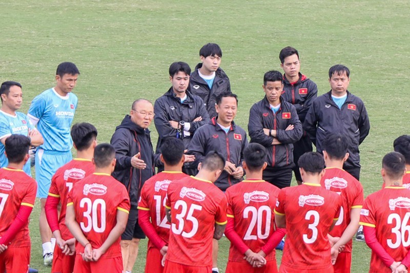HLV Park Hang-seo đề xuất triệu tập đội tuyển Việt Nam với 31 cầu thủ. (Ảnh: VFF)