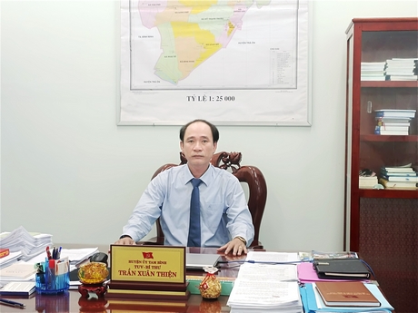 Đồng chí Trần Xuân Thiện - Tỉnh ủy viên, Bí thư Huyện ủy Tam Bình