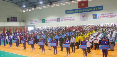 Các đoàn VĐV tham dự Đại hội Thể thao tỉnh Vĩnh Long lần thứ IX năm 2022.