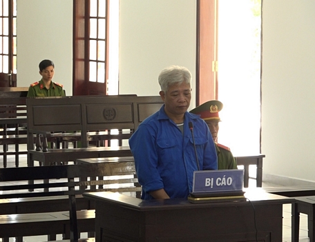 Bị cáo Võ Văn Hùng tại phiên tòa sơ thẩm.