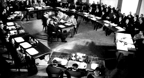 Quang cảnh Phiên khai mạc Hội nghị Genève về Đông Dương, ngày 8/5/1954. Ảnh: Tư liệu TTXVN