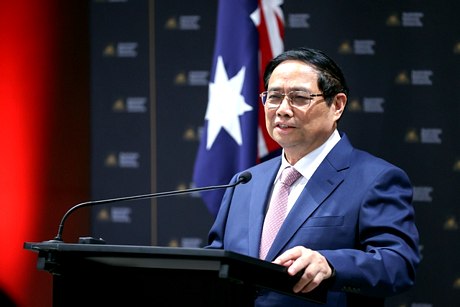 Thủ tướng phát biểu tại Diễn đàn Hợp tác giáo dục Việt Nam-Australia - Ảnh: VGP/Nhật Bắc